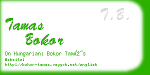 tamas bokor business card